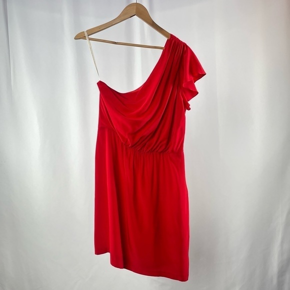 Twelfth Street Cynthia Vincent Silk One Should Mini Dress in Red Size Large - Picture 2 of 4